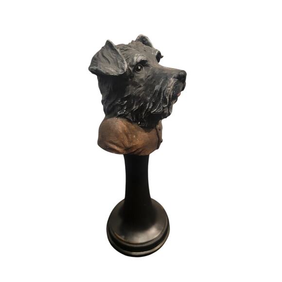 Terrier Dog Bust Home Decor Hand Painted Fanatics - Picture 2 of 9